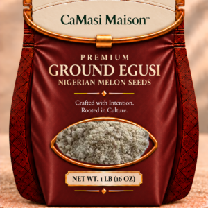 CaMasi Maison Premium Ground Egusi Nigerian Melon Seeds, 1 lb pouch