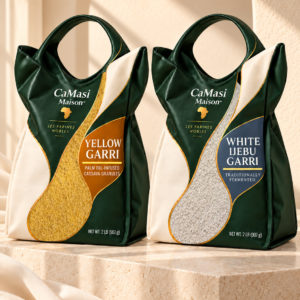 CaMasi Maison Premium Yellow Garri and White Ijebu Garri 2 lb pouches